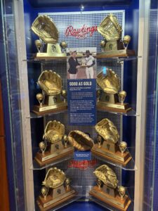Frank White Gold Glove display