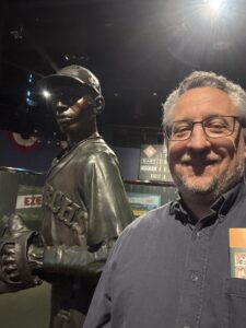 Me and a Satchel statue